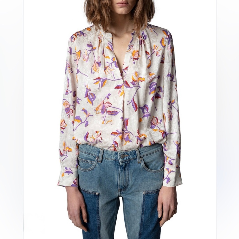ZADIG & VOLTAIRE Tink Jac Cut Flowers in Color Toile